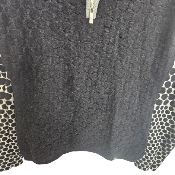 Neve Womens Merino Wool Pullover Sweater Size S Geometric 1/4 Zip Ski Cabincore - Picture 3 of 8